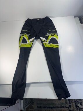 SPONEED Cycling Pants Men’s  Size XL Black Neon Yellow Bike Riding Tights